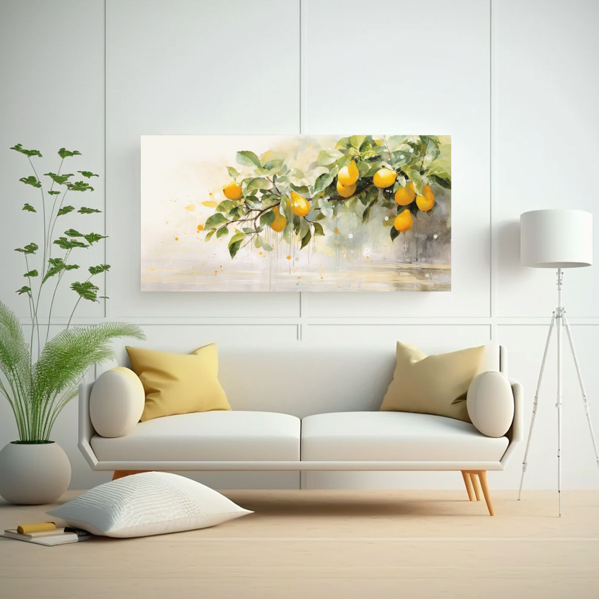 GENERICO - Arte Imagen Culturar A Árbol De Higuera Amarillo 100x50 Cm