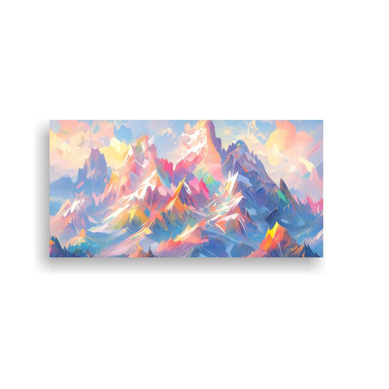 GENERICO - Paisaje Montañas Famosas Y Arcoíris Con Turquesa 60x30 Cm
