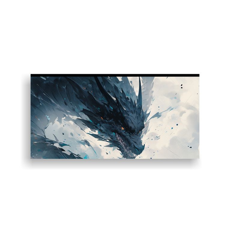 GENERICO - Pintura Decorativa Dragón De Agua Y Tonos 80x40 Cm