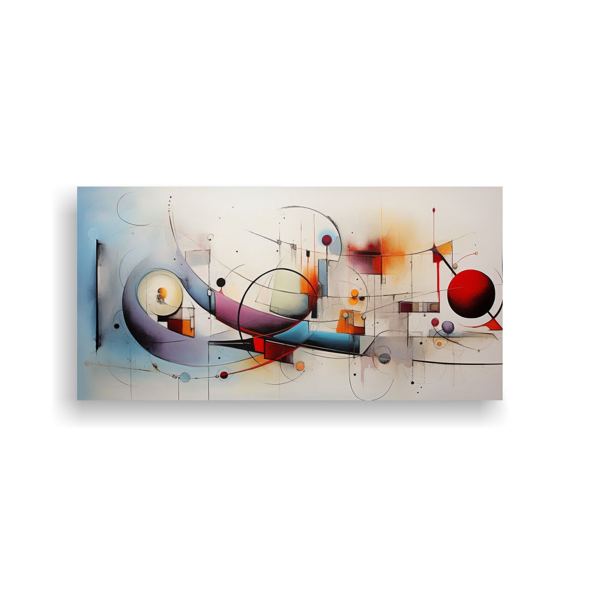 GENERICO - Cuadro Abstracto Intenso Para Decoración De Sala 60x30 Cm