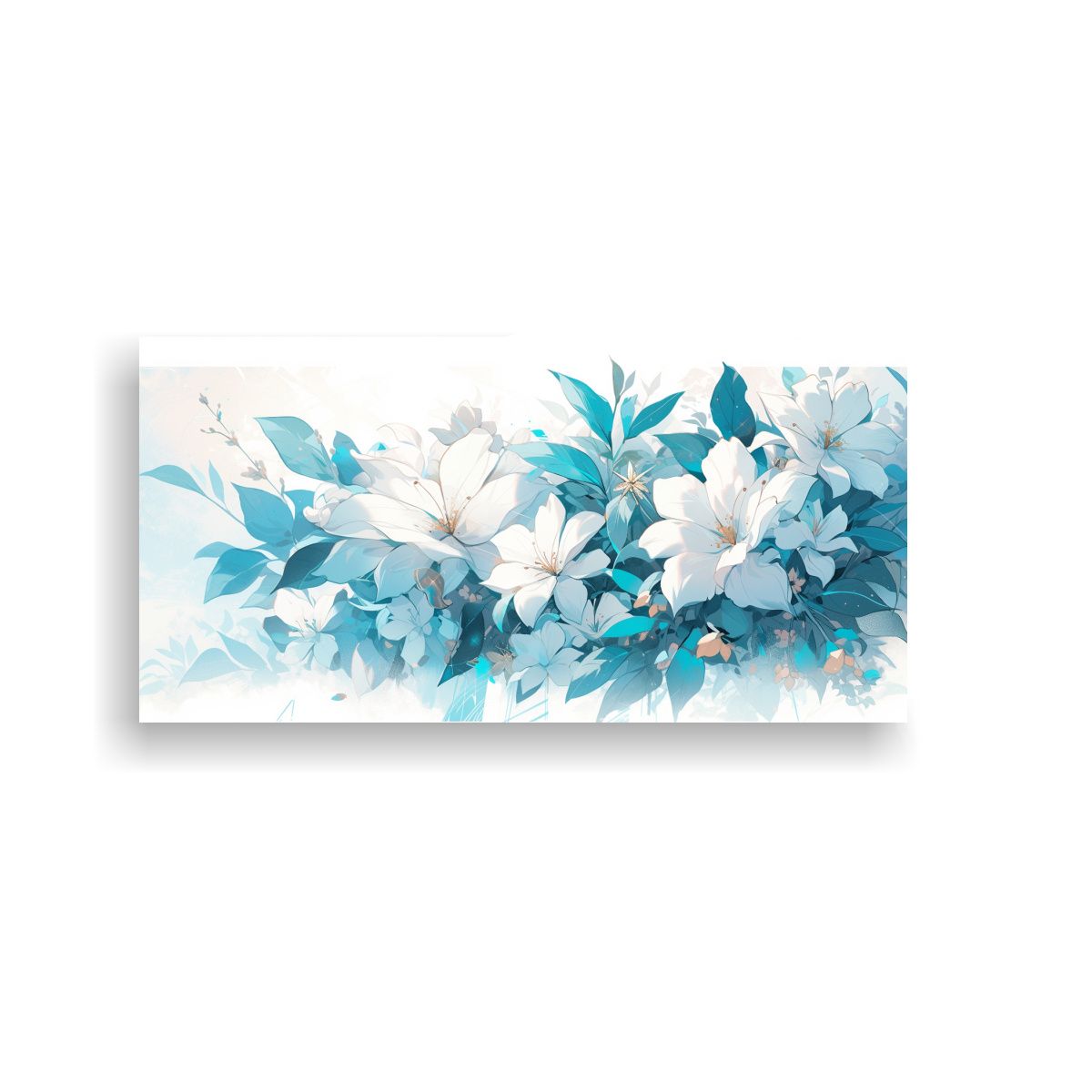 GENERICO - Cuadro Diseño Armonía De Colores Blanco Y 80x40 Cm