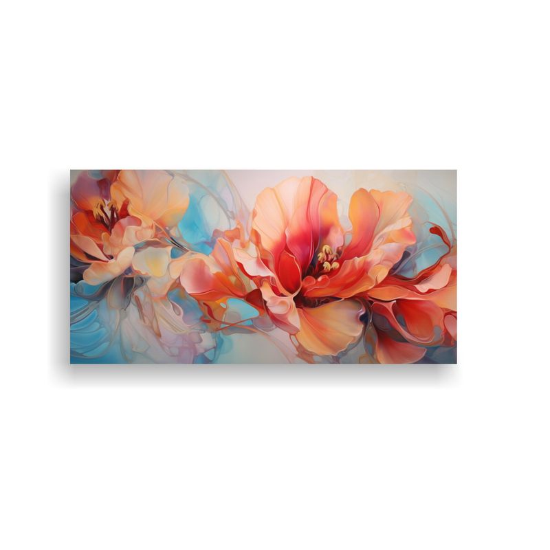 GENERICO - Cuadro Inspiración Calma Flores Abstractas 100x50 Cm