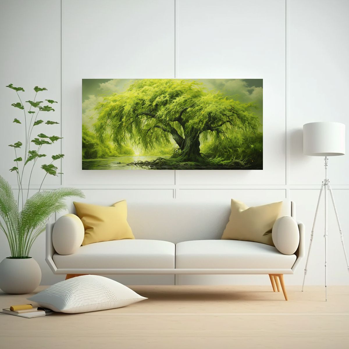 GENERICO - Arte De Pared Vintage Intensidad A Willow Tree 100x50 Cm