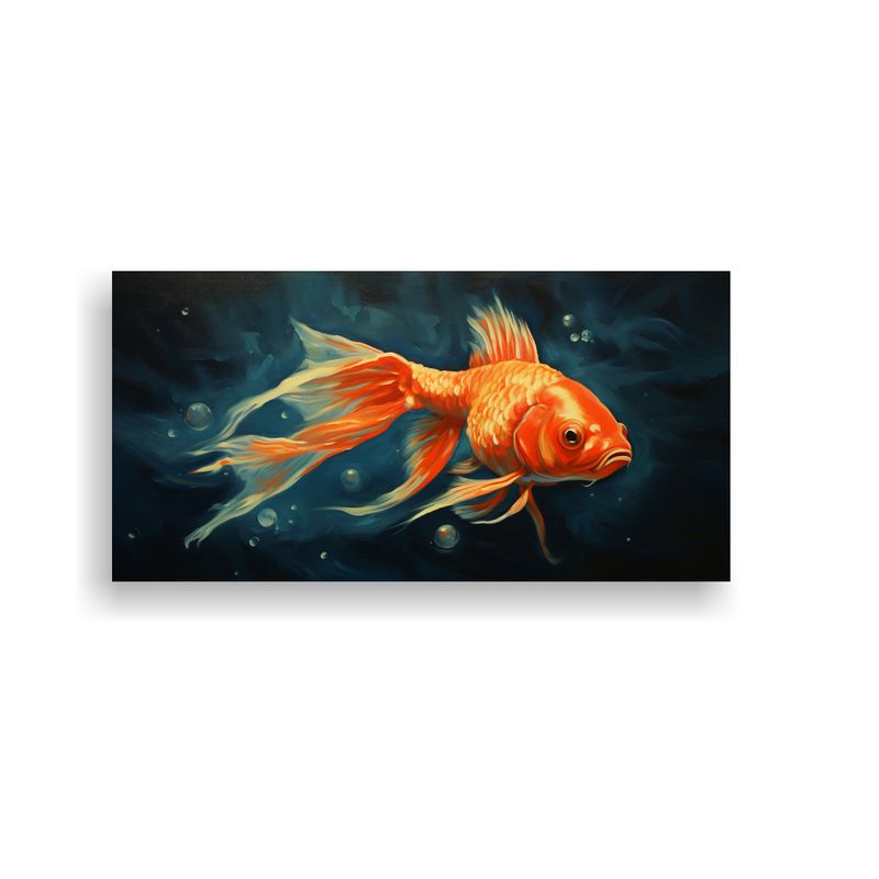 GENERICO - Cuadro Creativo Belleza Goldfish Estilo Pintura 80x40 Cm