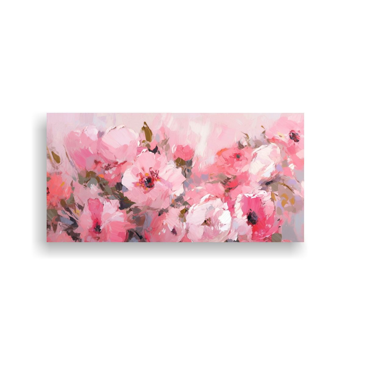 GENERICO - Pintura De Flores En Lienzo Estilo Arte De Pared 60x30 Cm