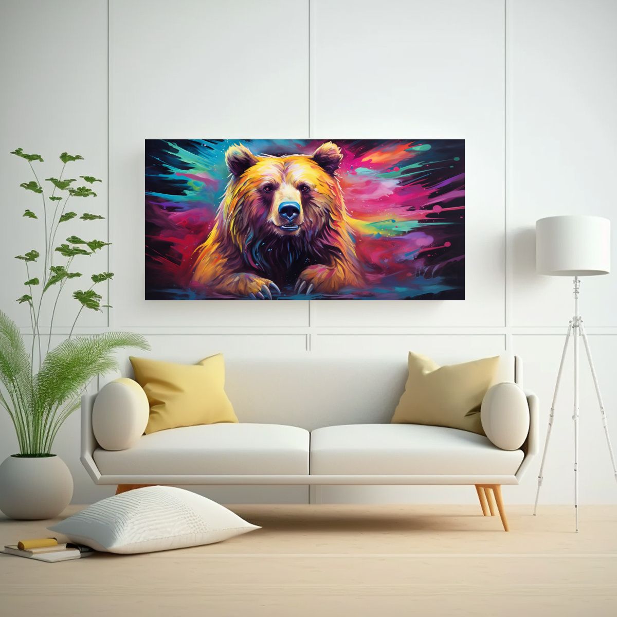 GENERICO - Pintura Floral Estilo Estilo óleo Colorido De Un 60x30 Cm