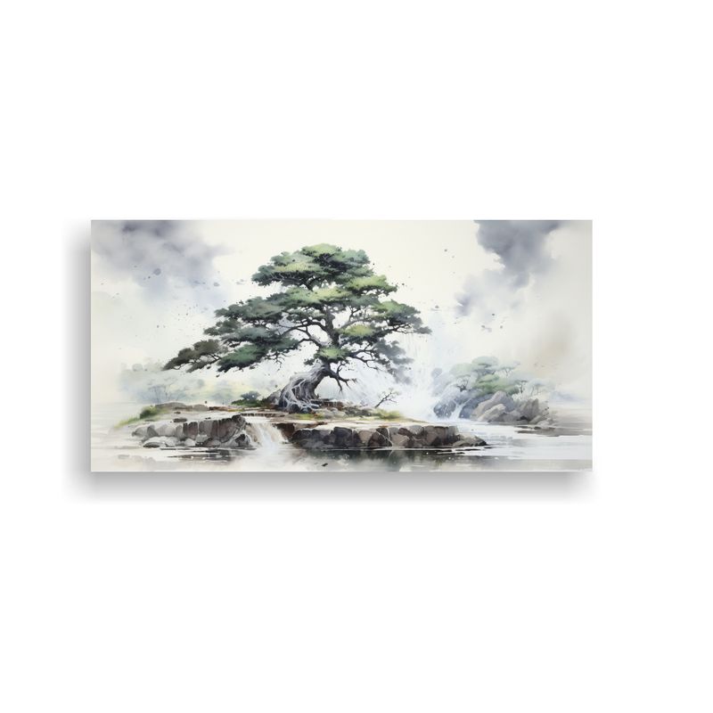 GENERICO - Pintura Abstracta Estrellada árbol De Ciprés 60x30 Cm