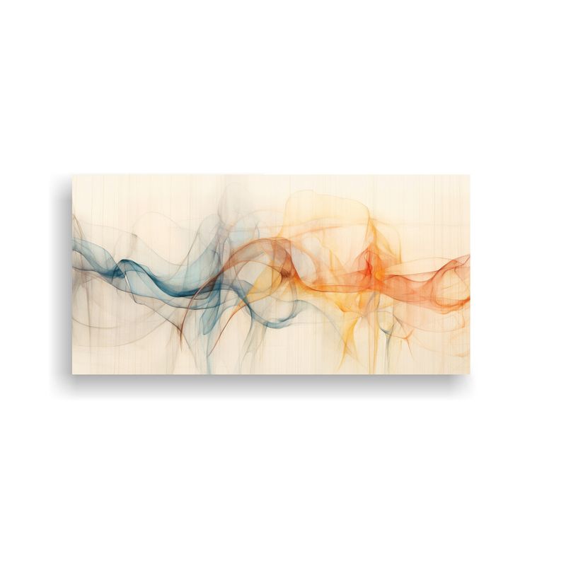 GENERICO - Cuadro De Líneas Delicadas Con Toque Acuarela 100x50 Cm