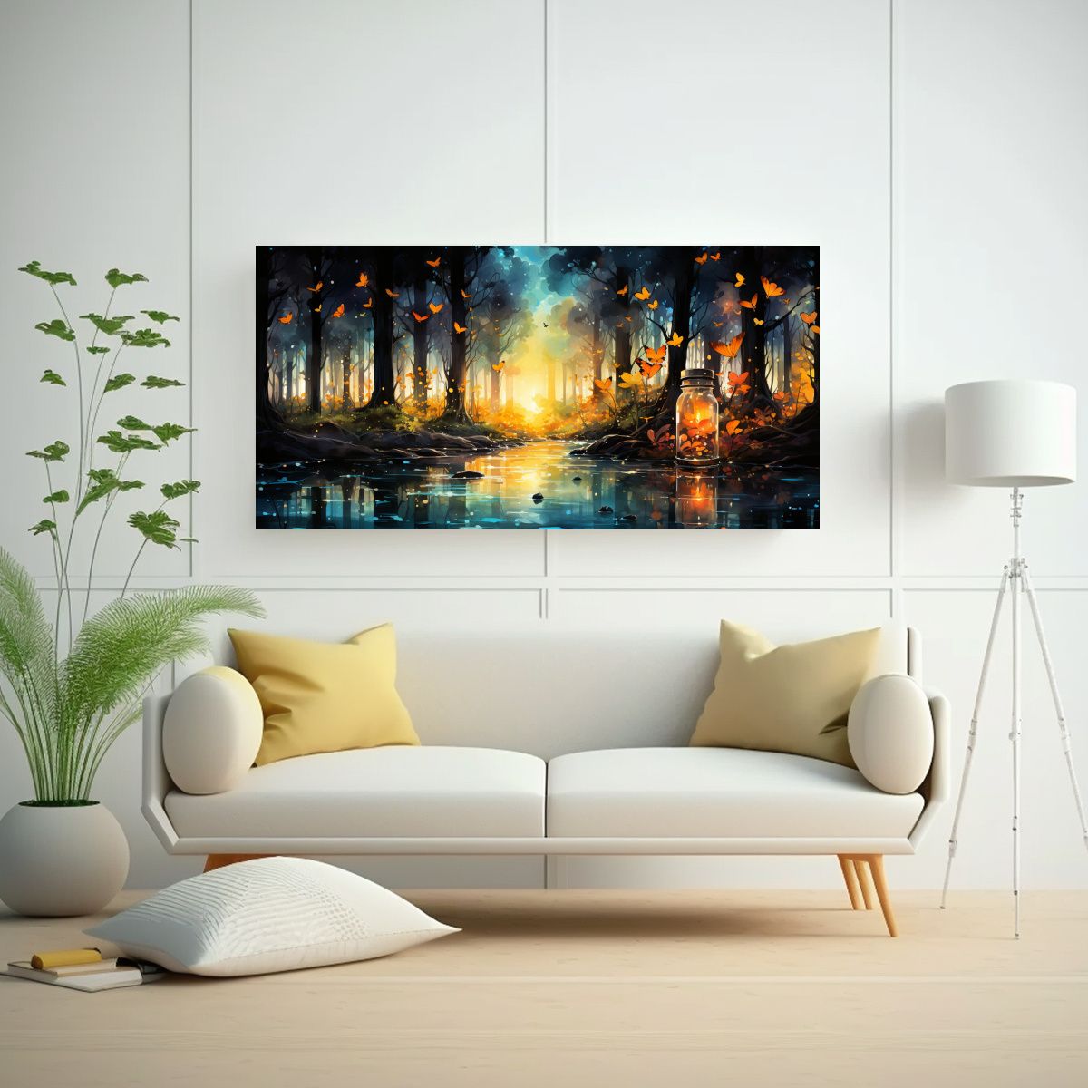 GENERICO - Cuadro De Lienzo Contrastante Estilo De Pintura 100x50 Cm