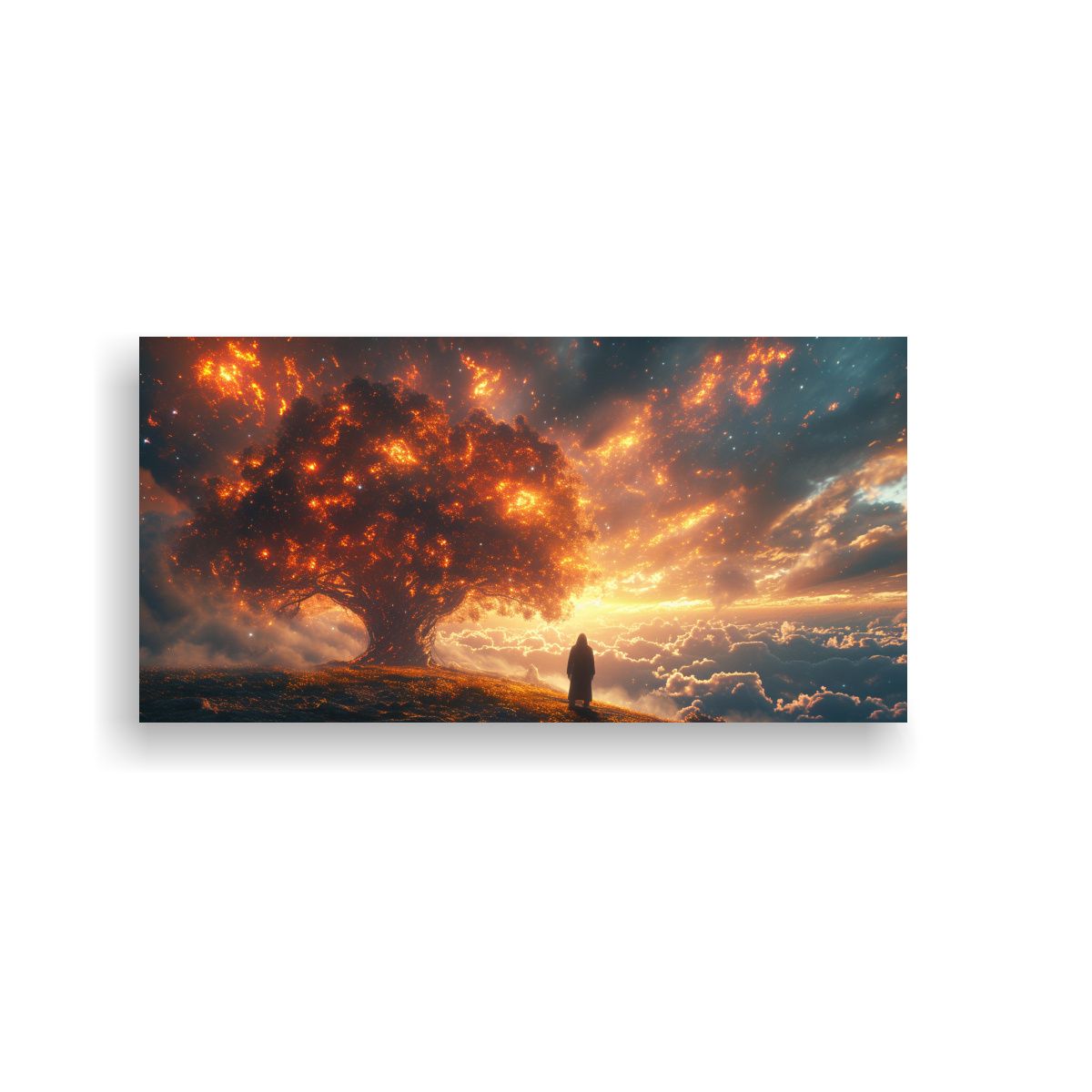 GENERICO - Cuadro Abstracto Urbano Liberando Causa Y Efecto 60x30 Cm