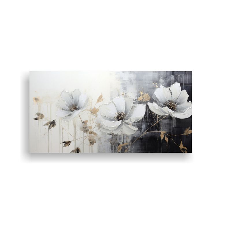 GENERICO - Lienzo Impreso Exuberantes Pintura De Flores 80x40 Cm
