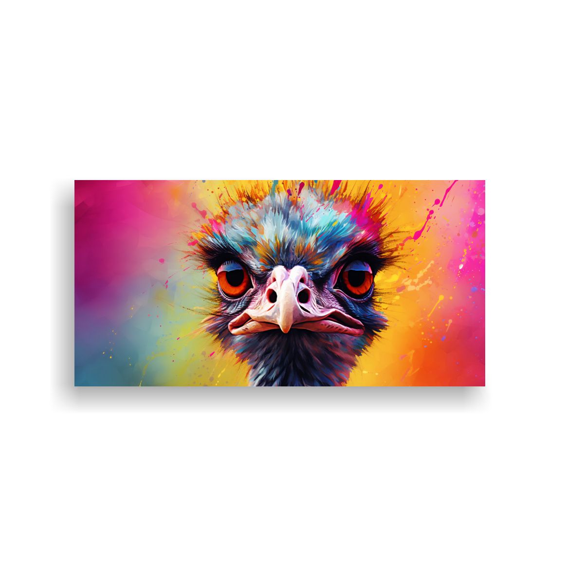 GENERICO - Pintura Surrealista De Avestruz En Estilo óleo 100x50 Cm