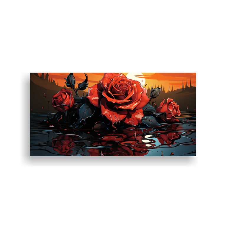 GENERICO - 1 Cuadro Estilo Galeria Belleza Natural Lienzo 60x30 Cm