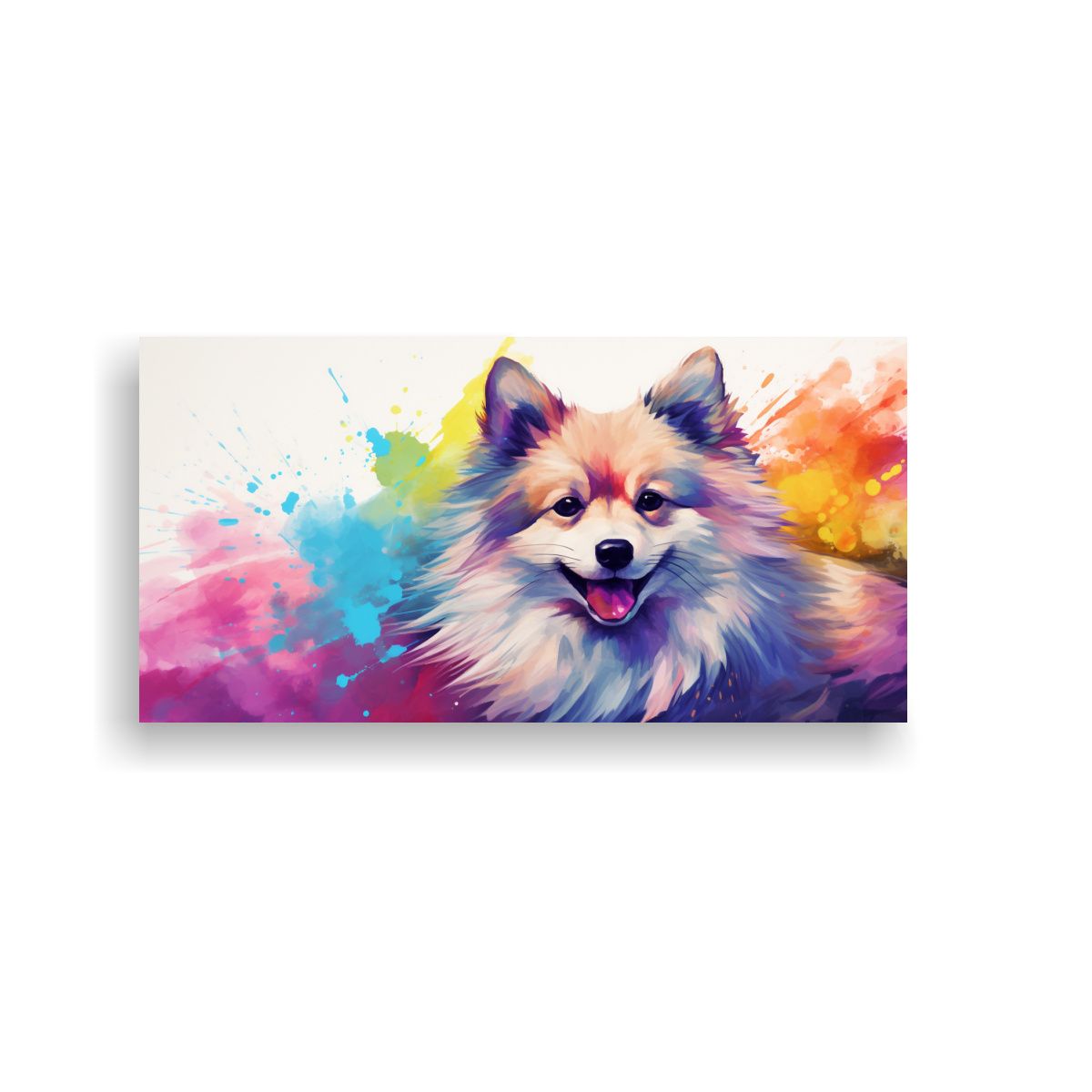 GENERICO - Cuadro Tela En Bastidor Imagen Simétrico Spitz 100x50 Cm