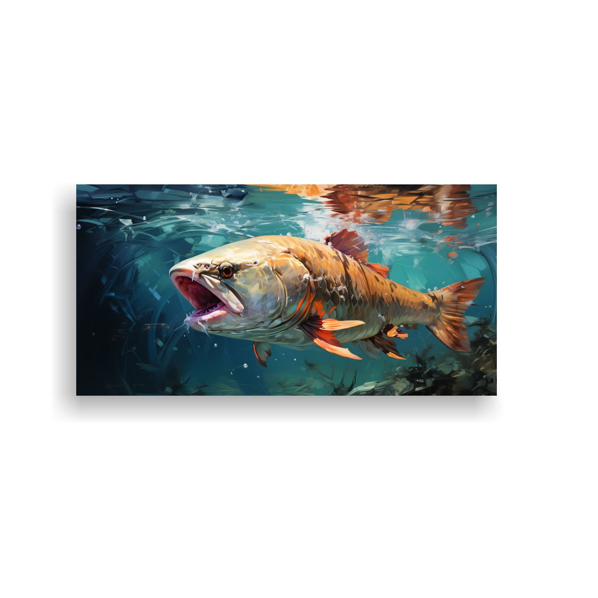 GENERICO - Pintura Al Estilo óleo Colorida Estilo Tarpon 100x50 Cm