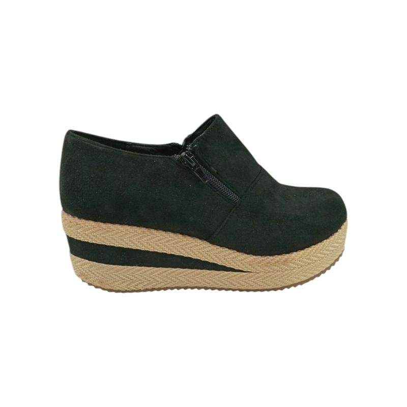 HERIEL - Zapato Panchita Negra Plataforma
