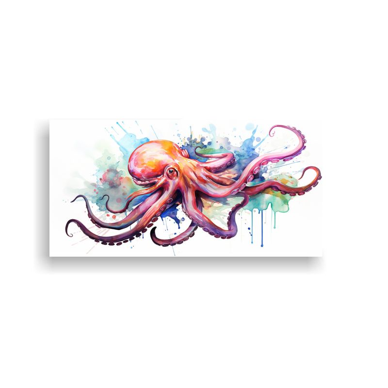 GENERICO - Cuadro Decorativo De Squid En Tonos Alabastro 80x40 Cm