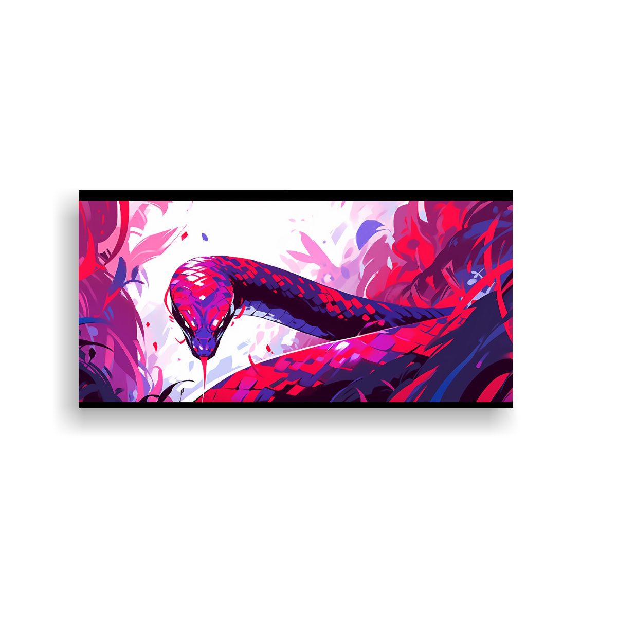 GENERICO - Cuadro Expresión Combinación Cobra En Púrpura 100x50 Cm