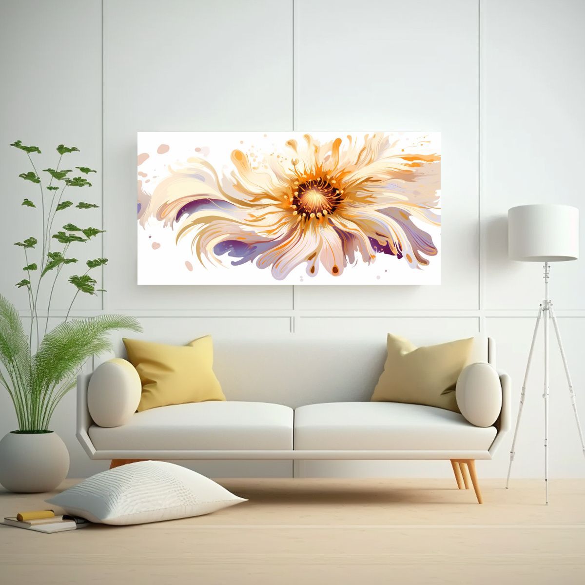 GENERICO - Cuadro Decorativo De Arte De Pared Con Anémona 80x40 Cm