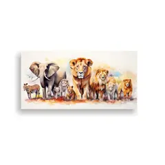 GENERICO - Pintura Creativa De Animales De Safari En 60x30 Cm