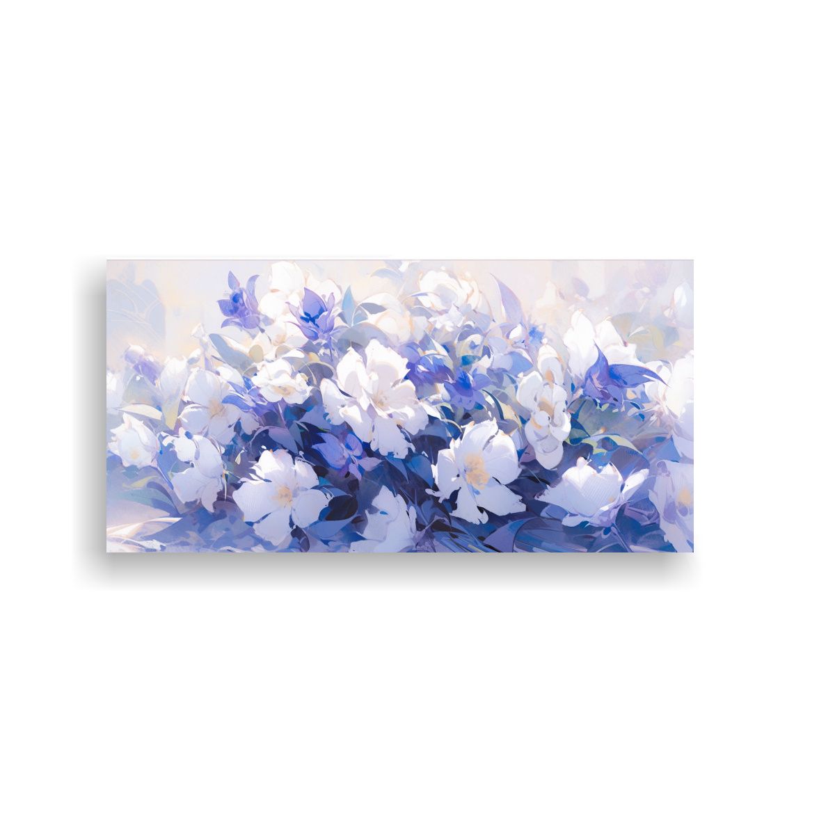 GENERICO - Pintura Lienzo Esquema De Flores Moradas Y 80x40 Cm