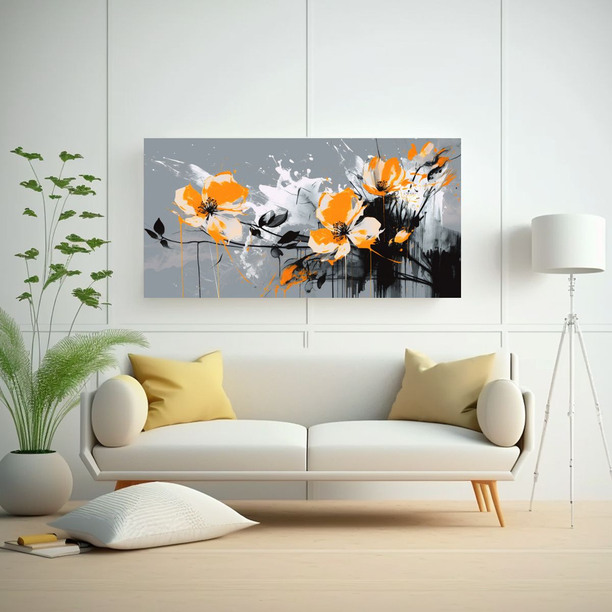 GENERICO - Pintura Decorativa Estilo Medio Pincel En 80x40 Cm