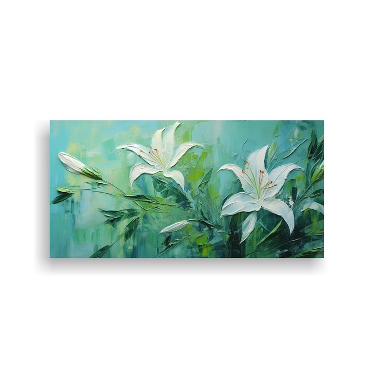 GENERICO - Pintura De Flores En Lienzo Estilo Vanguardia 60x30 Cm