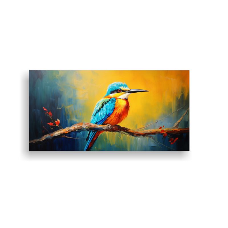 GENERICO - Pintura Al Estilo óleo Inspiradora De Un Pájaro 100x50 Cm