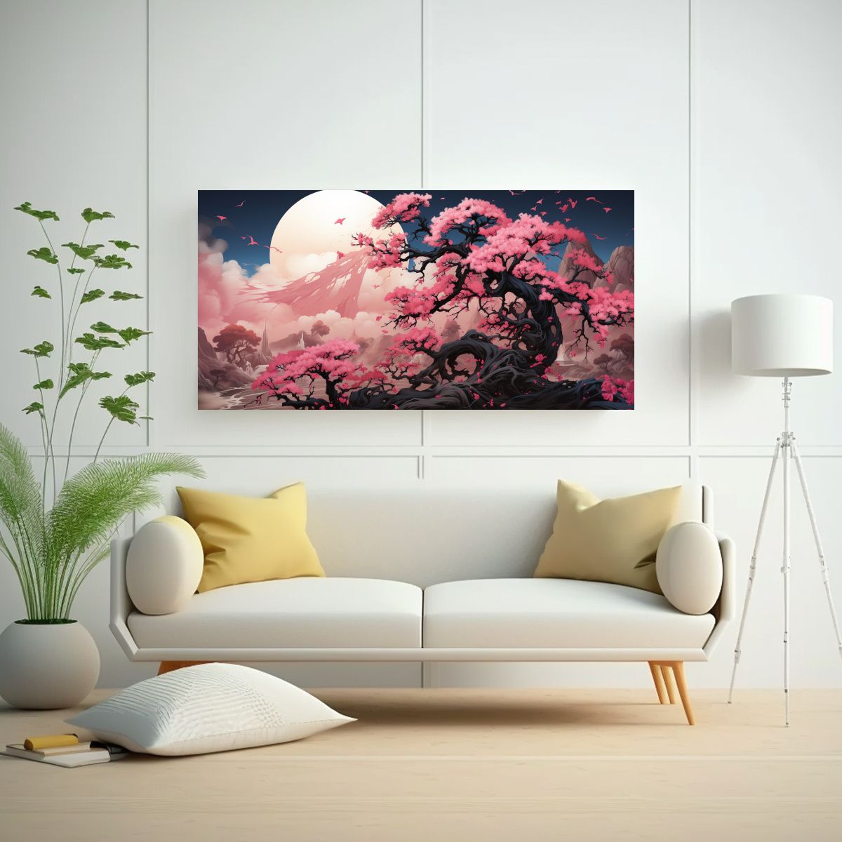 GENERICO - Pintura Decorativa De Lienzo Con Finas Líneas Y 80x40 Cm