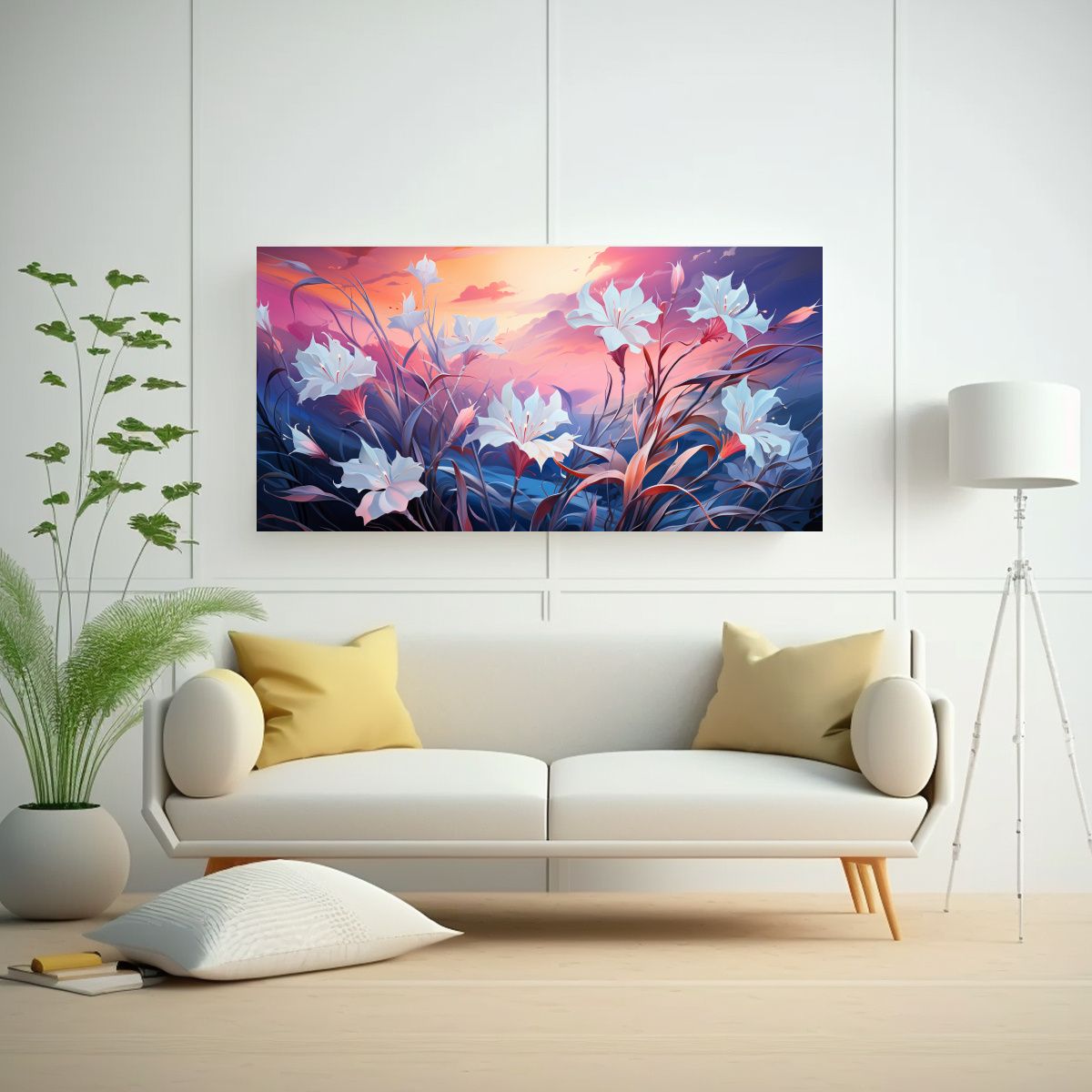 GENERICO - Pintura Abstracta Resistente A Fireweed En Blanco 80x40 Cm