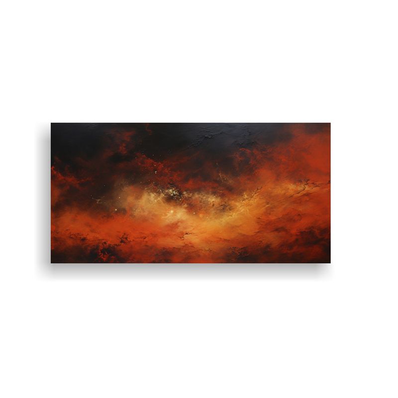 GENERICO - Cuadro Abstracto A Night Sky Con Colores 60x30 Cm