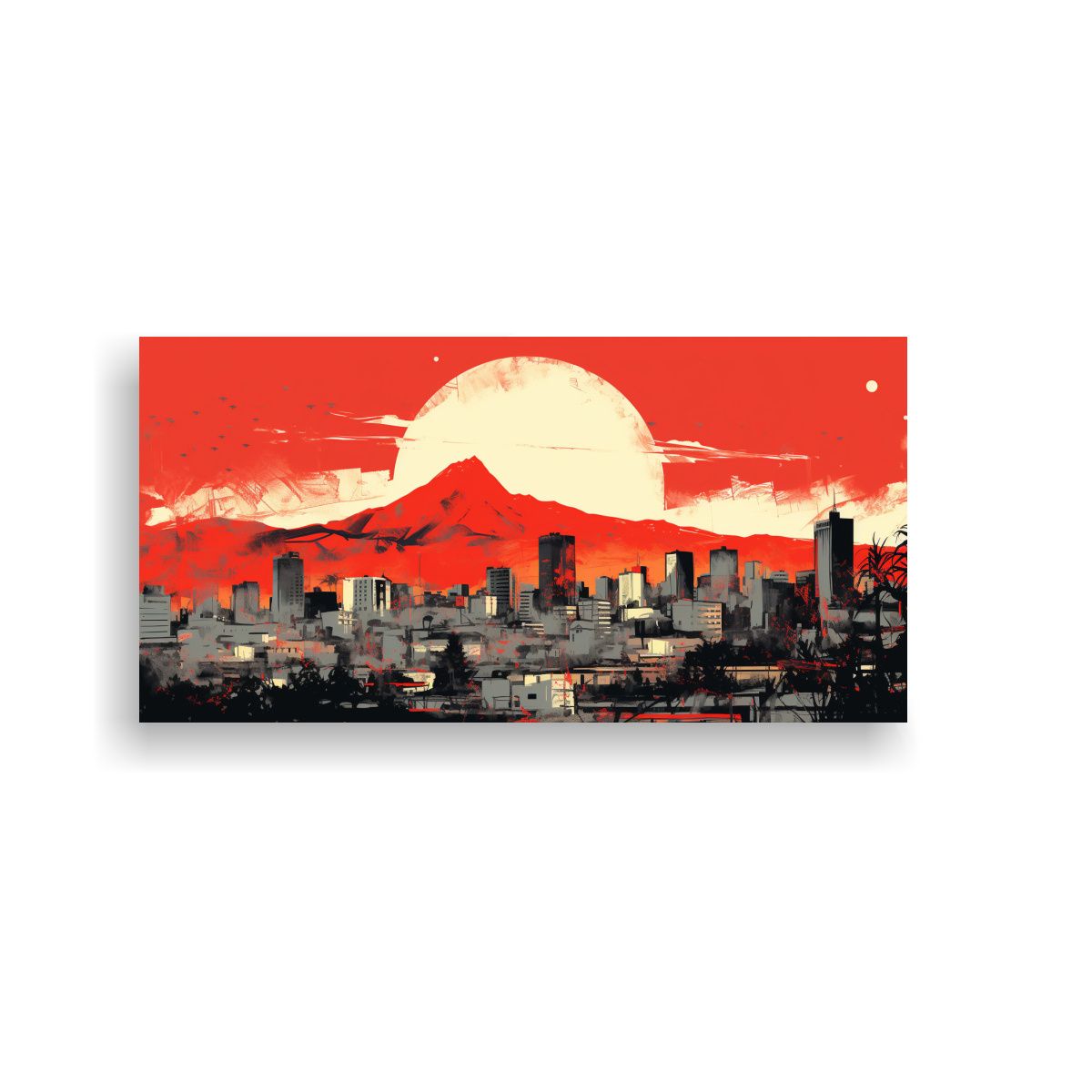 GENERICO - Cuadros Decorativos En Acuarela Expresiva De 100x50 Cm