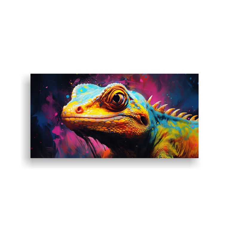 GENERICO - Pintura Al Estilo óleo Estilo Reptil Colorido 60x30 Cm
