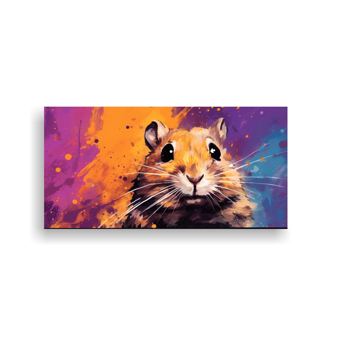 GENERICO - Cuadro Simétrico A Gerbil En Colores Púrpura Y 60x30 Cm