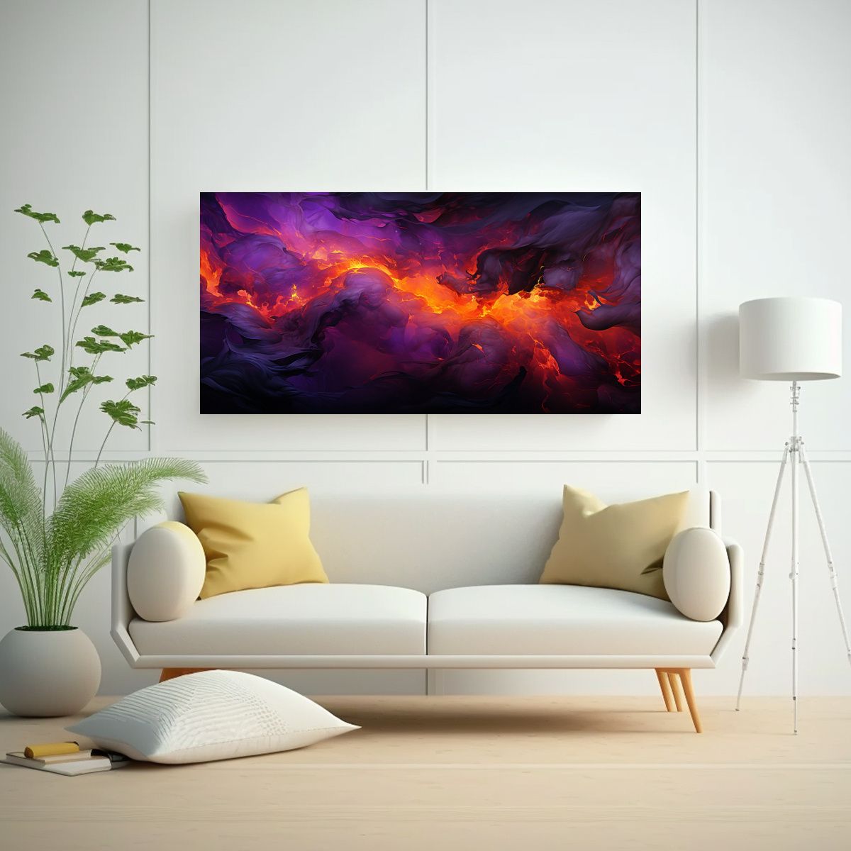 GENERICO - Cuadros Decorativos De Arte Fluido Oscuro 60x30 Cm