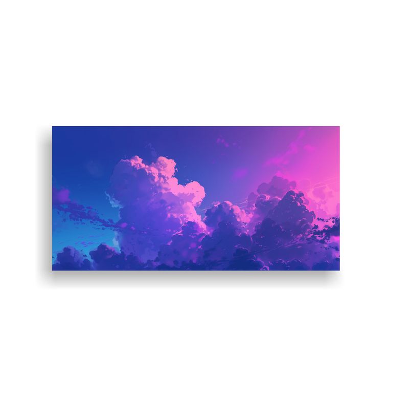 GENERICO - Pinturas Decorativas Estilo Ghibli Con Nubes 60x30 Cm