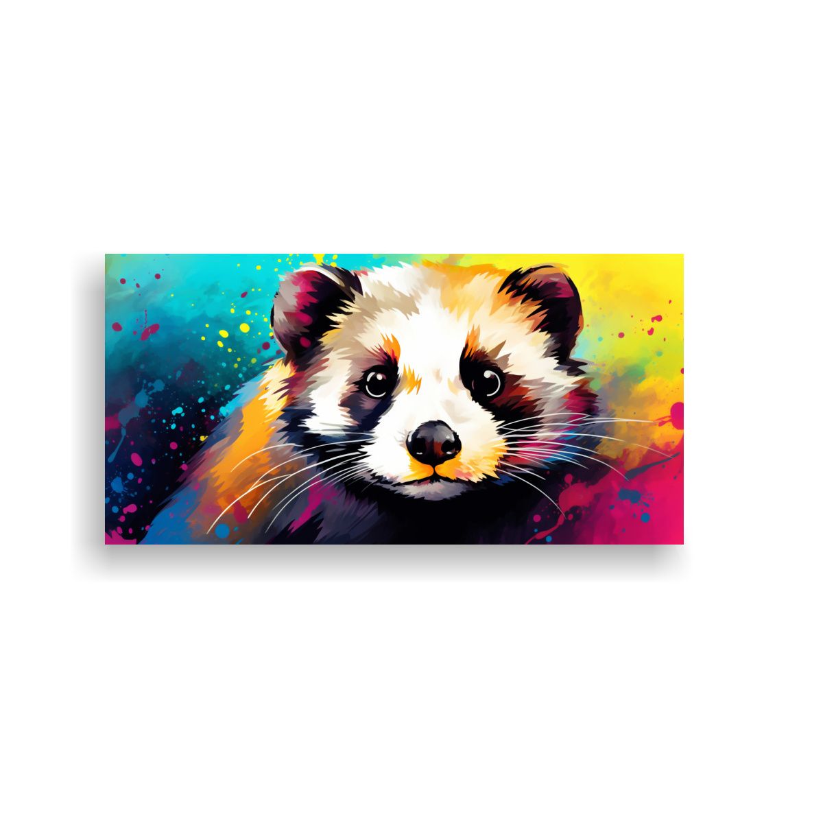 GENERICO - Cuadro Inspiración Calidez Ferret Arcoíris Y 100x50 Cm