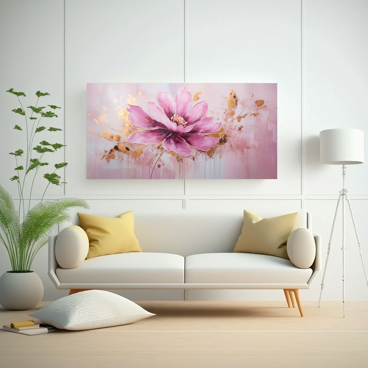GENERICO - Cuadro Lienzo Impreso De Un Comedor Con Una 100x50 Cm