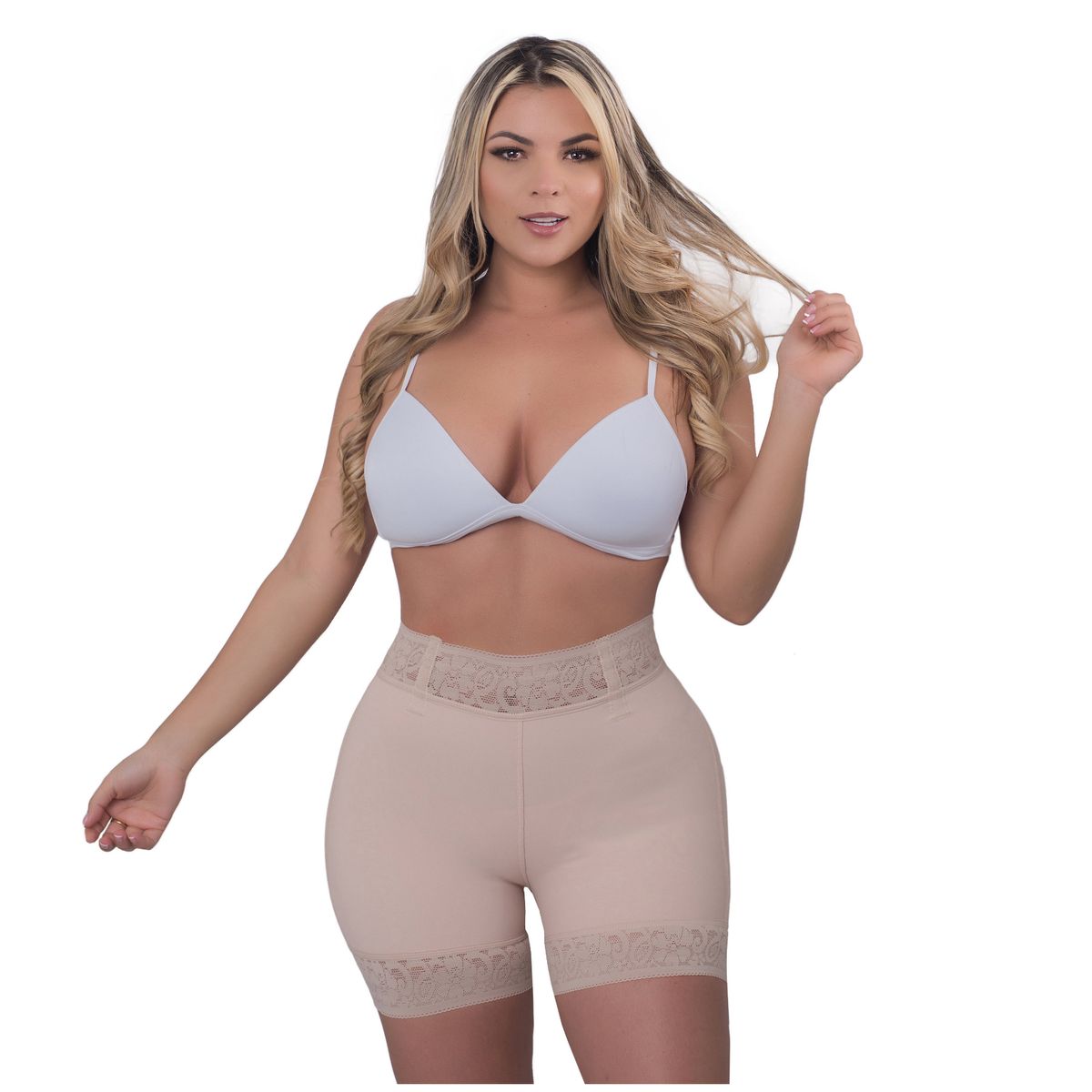 CINTURA SONADA - Faja Short Levanta Cola Colombiana Talle Alto Control Abdominal