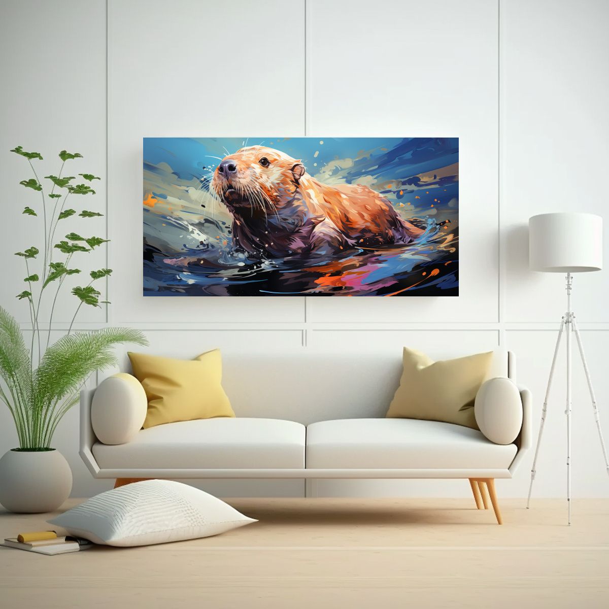 GENERICO - Cuadro Lienzo Fotográfico Formación Axolotl 100x50 Cm