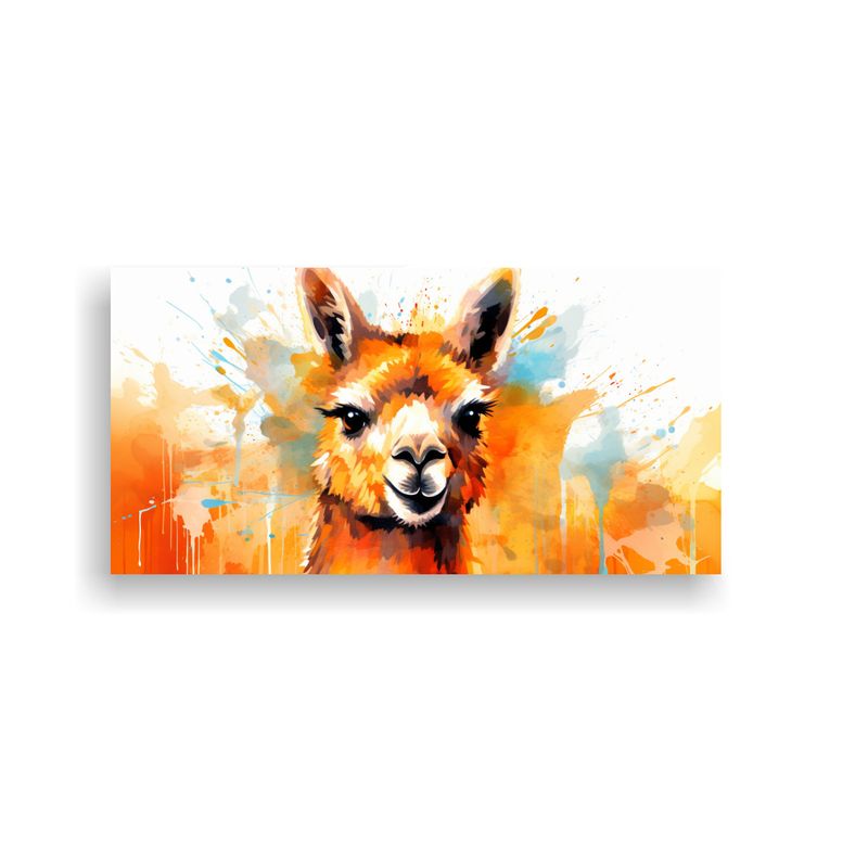 GENERICO - Cuadro En Bastidor Movimiento Mágico Alpaca En 60x30 Cm