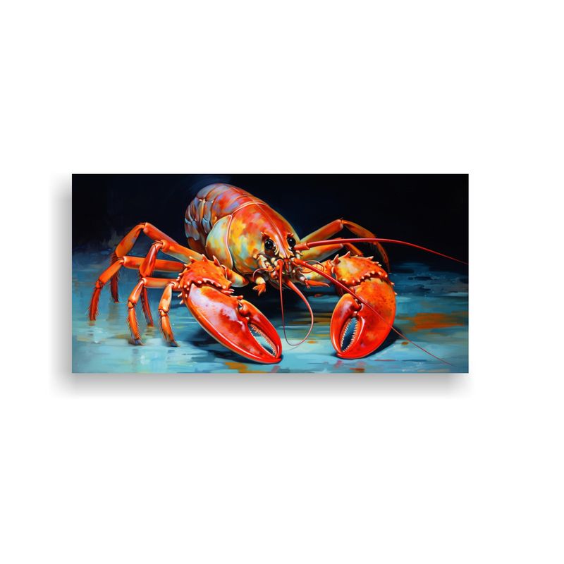 GENERICO - Cuadro Venta Equilibrio Visual Langosta Pintura 60x30 Cm