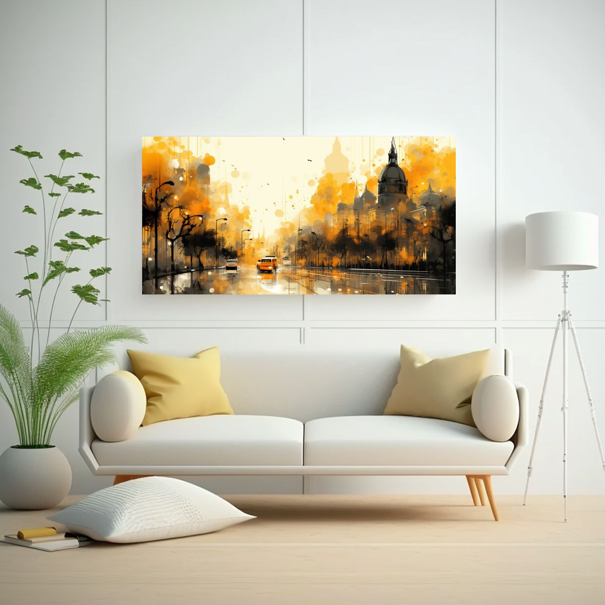 GENERICO - Cuadro Abstracto Estético Santiago Chile En 100x50 Cm