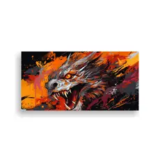 GENERICO - Pinturas De Decoración Con Dragón En Colores 60x30 Cm