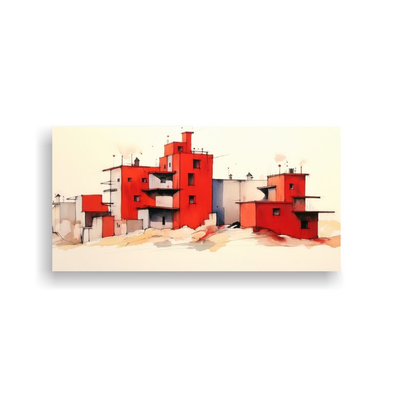 GENERICO - Pinturas Decorativas Estilo Marcador Minimalista 60x30 Cm