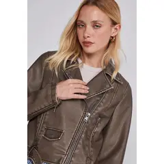 VELT - Chaqueta Corta Biker Cafe Mujer