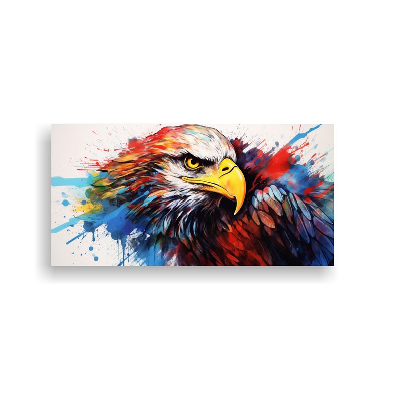 GENERICO - Pintura única De águila En Colores Vibrantes Y 100x50 Cm