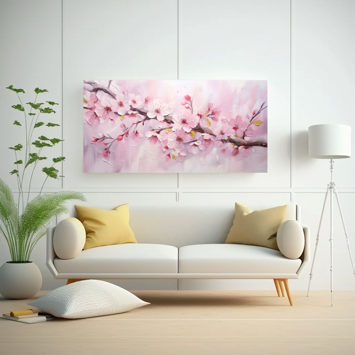 GENERICO - Pintura Abstracta De Colores Vibrantes De Flor De 80x40 Cm
