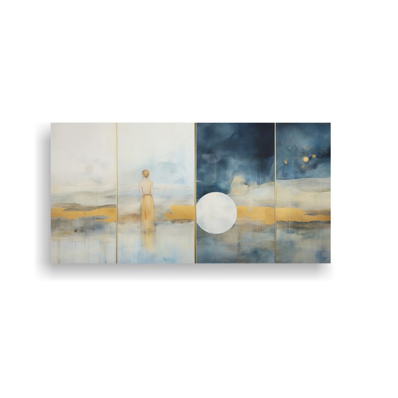 GENERICO - Pintura De Composición Inspiración Alegre Con 80x40 Cm