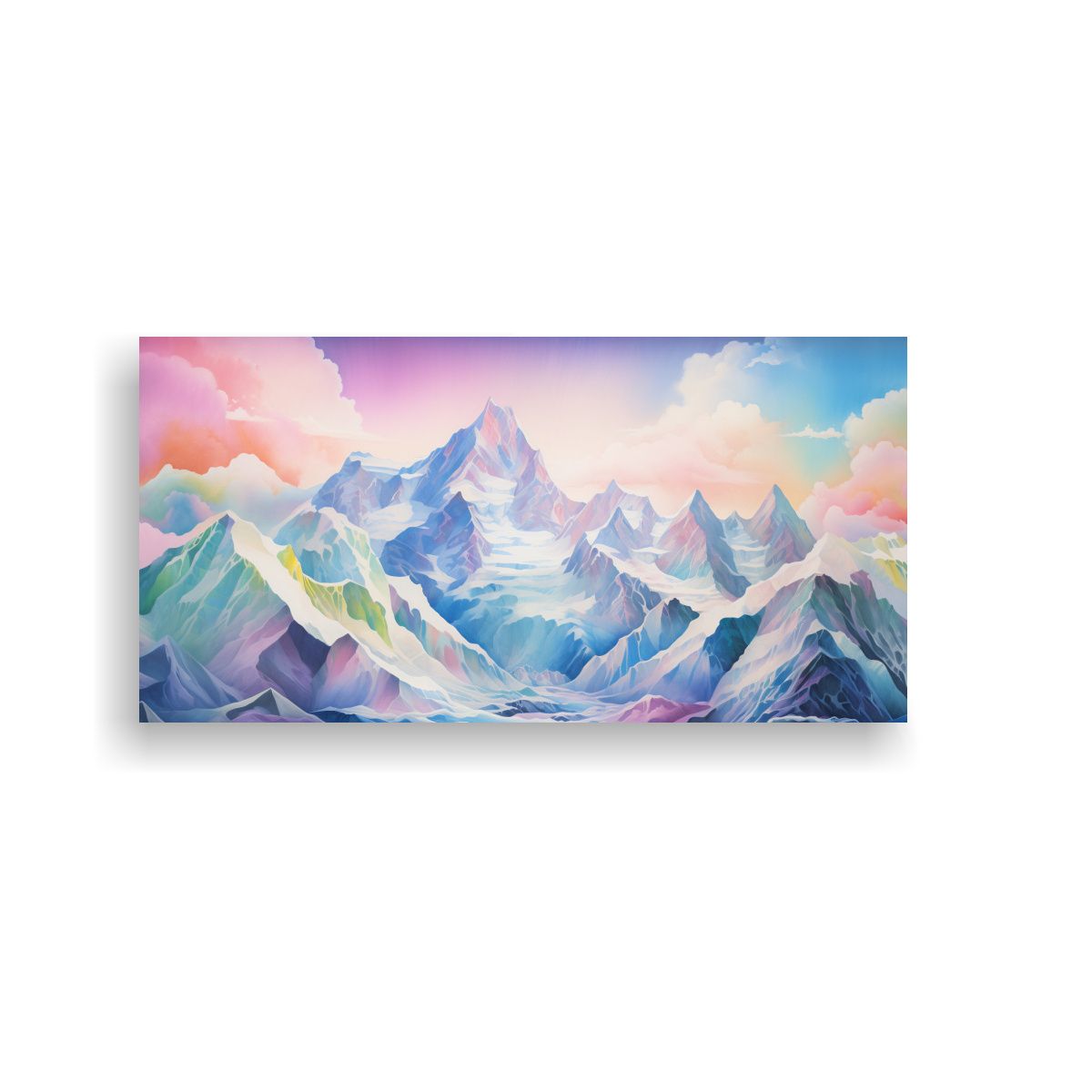 GENERICO - Pintura Minimalista De Montañas Famosas En 80x40 Cm